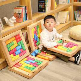 创意俄罗斯方块坐垫宝宝益智早教玩具海绵垫儿童动脑毛绒拼图礼物