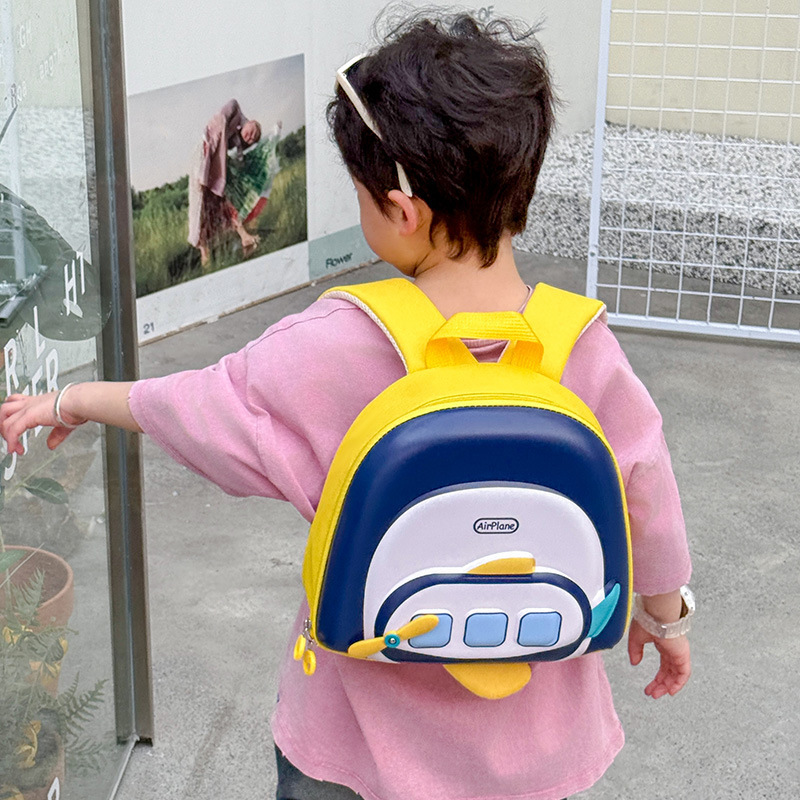 2025 lindo avión transpirable jardín de infantes mochila de aviones de dibujos animados mochila para bebés niñas niñas