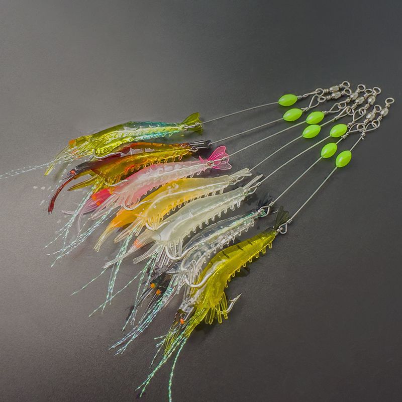 Luya cebo nocturno falso camarón cebo biónico simulación boquilla de caparazón suave pescado negro con gancho de fábrica de cebo de peces comercio mayorista