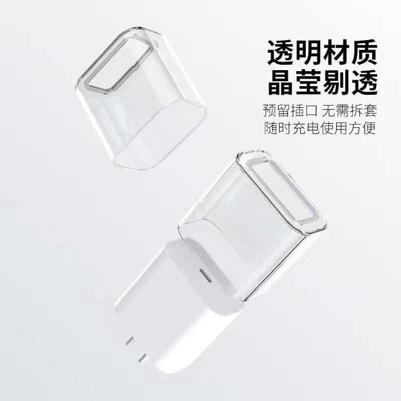 Suitable for Apple 18/20W Charger Protective Cover, Transparent Tpu Cable Protector, Painted Custom Cable Protector