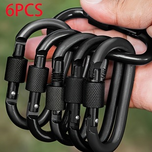 2025 New Cross-Border Dropshipping Heavy-Duty Black Aluminum Alloy Tactical Buckle Set (6D Cross-Border Dropshipping