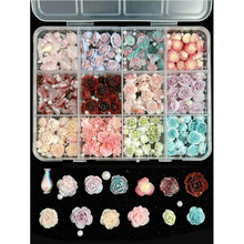 C 87630 Resin rose nail art set ��֬õ�������׿羳����ͨ