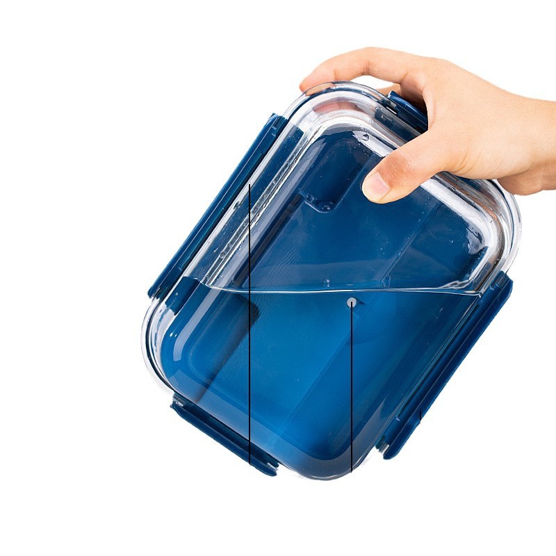 Caja de vidrio, caja de almuerzo de microondas, caja de almuerzo de alumno, caja de almuerzo rectangular, caja de regalo