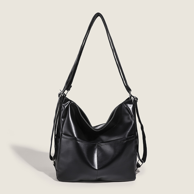 PU Leather Waterproof Backpack & Crossbody Bag for Women, 2-in-1 Commuter Tote Bag 2024 New Arrival, Shoulder Bag for School