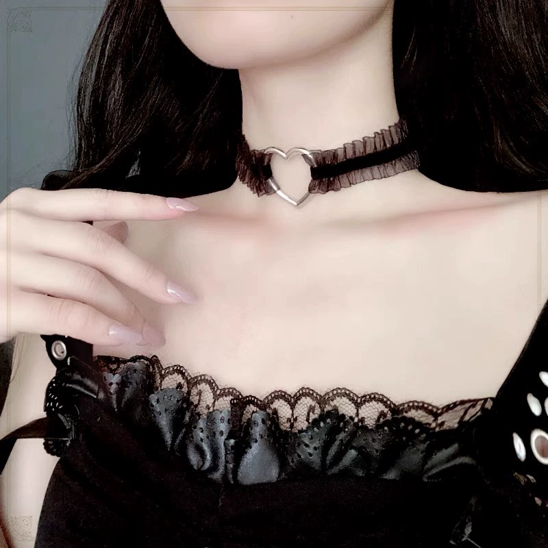  chokер в форме сердца, стильLolita, панк стиль