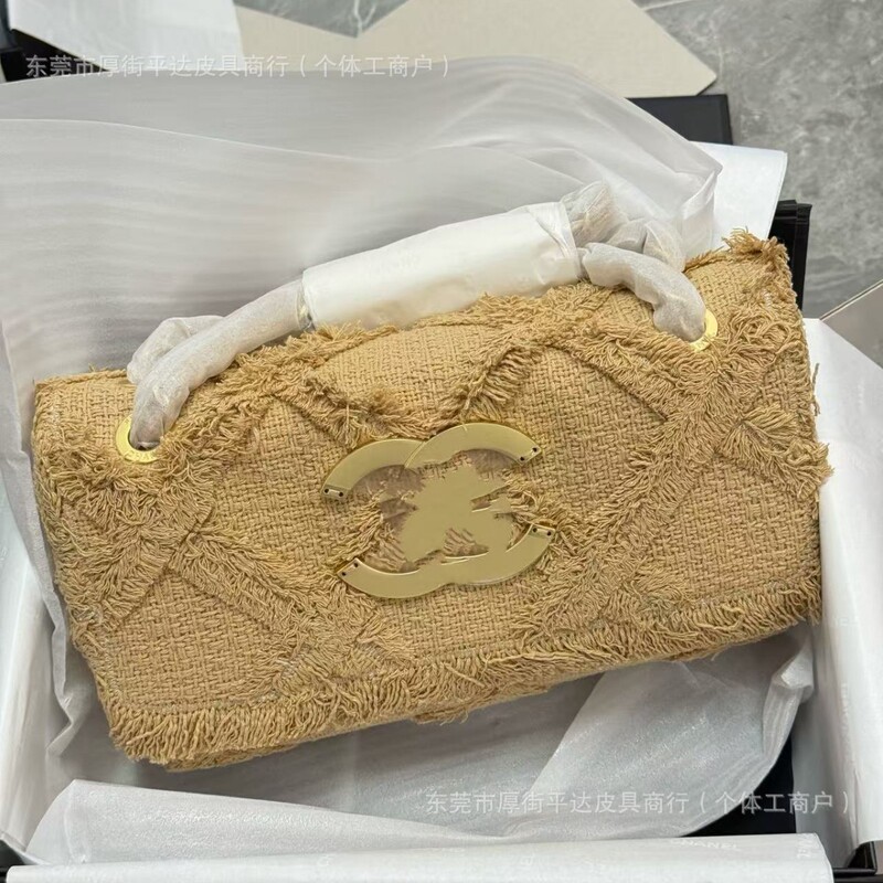 2026 New Model/Original Leather/Linen Wheat Ear/Vintage Straw Bag Women's Underarm Shoulder Crossbody Bag