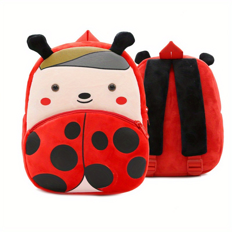 Mochila Escolar de Peluche con Diseño de Zoológico, Linda Mochila de Dibujos Animados
