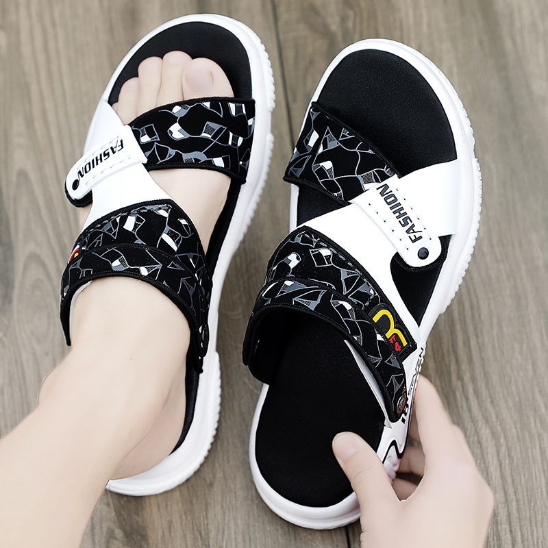 Sandals Men's Outer Wear 2024 New Summer Trendy Waterproof Casual Driving Sandals Wear-resistant Beach Dual-use Slippers