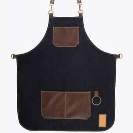 厂家直销新款牛仔帆布围裙批发全棉牛仔围兜工作服