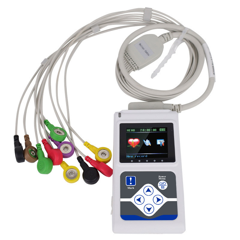 Monitoreo de saturación de oxígeno en sangre de la presión arterial con ECG dinámico portátil de 12 derivaciones para el hospital