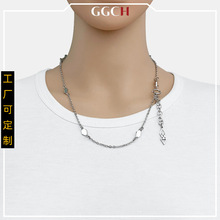 GGCH 新款菱形链条项链轻奢小众设计感女钛钢气质百搭锁骨链批发