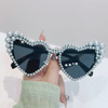 Sunglasses from pearl heart-shaped, sun protection cream, suitable for import, European style, UF-protection