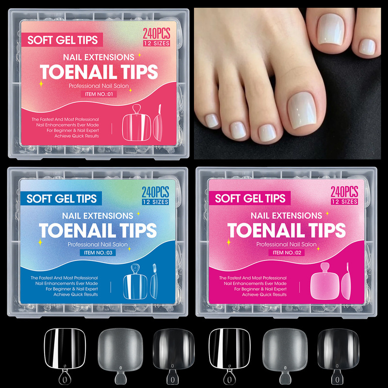 Full-cover high-transparency toenail patches, no need for filing, thin matte nail pieces, exclusively for nail salons and cross-border sales Full-cover high-transparency toenail patches, no need for filing, thin matte nail pieces, exclusively for nail salons and cross-border sales