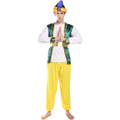 Halloween cosplay costume party Indian Arabic adult male role-playing prince performance outfit