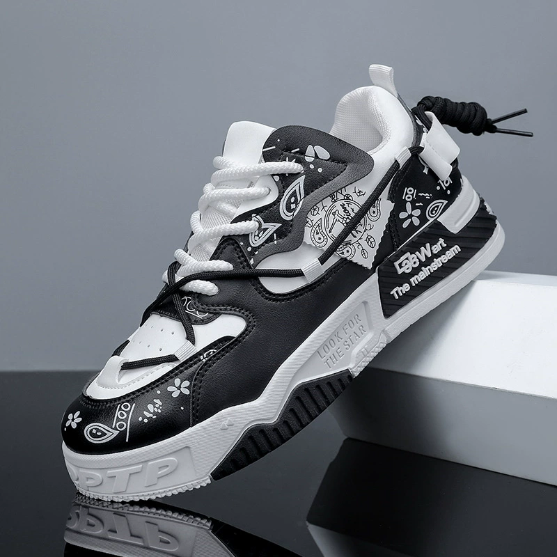 Tide Brand Мужская обувь 2024 новая дикая модная обувь на доске с толстой подошвой повседневная спортивная обувь