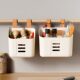 Kitchen Small Hanging Basket Bathroom Rack Hangable Toilet Wall Hanging Plastic Ginger Garlic Storage Basket Artifact
