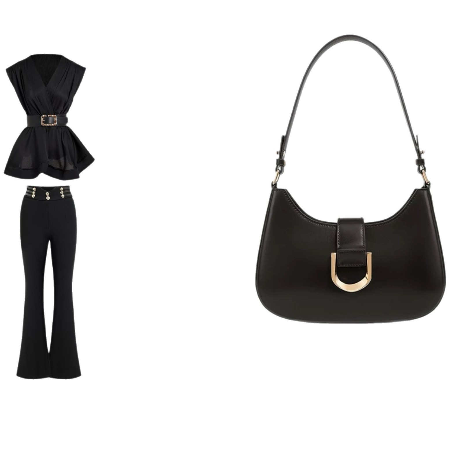 Bolsa de cuero real de alto nivel de primavera y verano de 2025 moda de nicho simple diseño de mujer braza media luna bolso de hombro