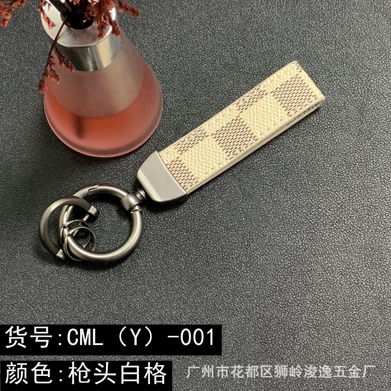 时尚创意汽车钥匙扣批发车用配饰金属钥匙链挂件钥匙圈皮革挂饰详情24