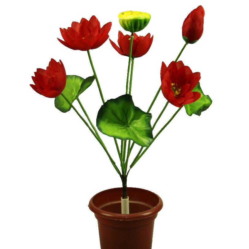 吉燕仿真荷花束厂家 清明节祭祀人造莲花 9头祭奠绢花现货批发|ru