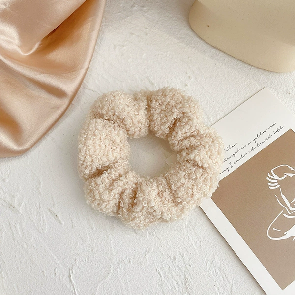 6#Lamb hair beige hair circle