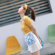 透明包包女果冻包2025时尚新款小清新手提包斜挎链条包小方包痛包