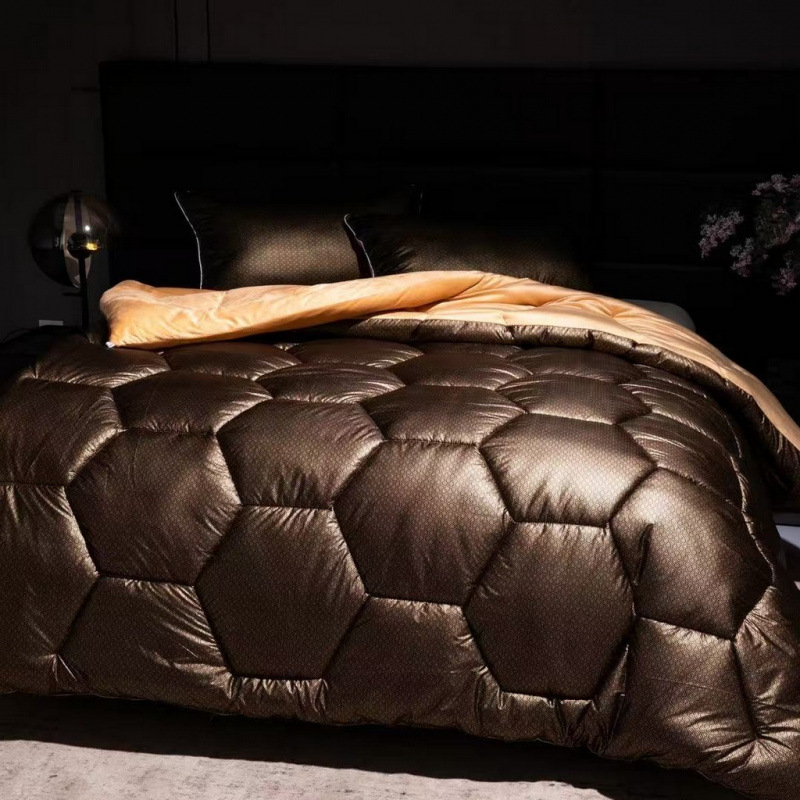 2026 New Model Black Gold Graphene Winter Quilt with Temperature Control and Warmth-Retaining Quilt Core