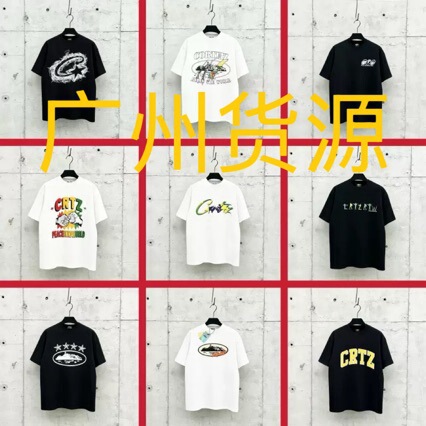 Cross-Border Trade Trendy Brand Corteiz Alcatraz American-Style Graffiti T-Shirt, High-Quality Heavyweight Men's Loose-Fit Short-Sleeve