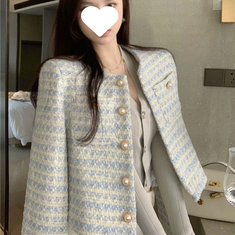 Demi-season пуховик из жемчуга, стиль Chanel, французский стиль, облегающий