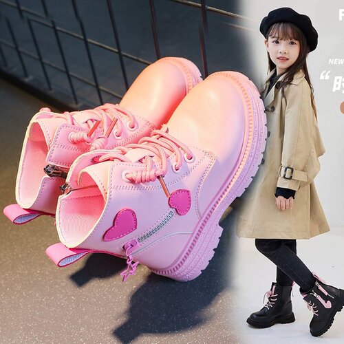 Girls 'Martin boots, children's short boots, spring and autumn, single new style, British style, girl's retro