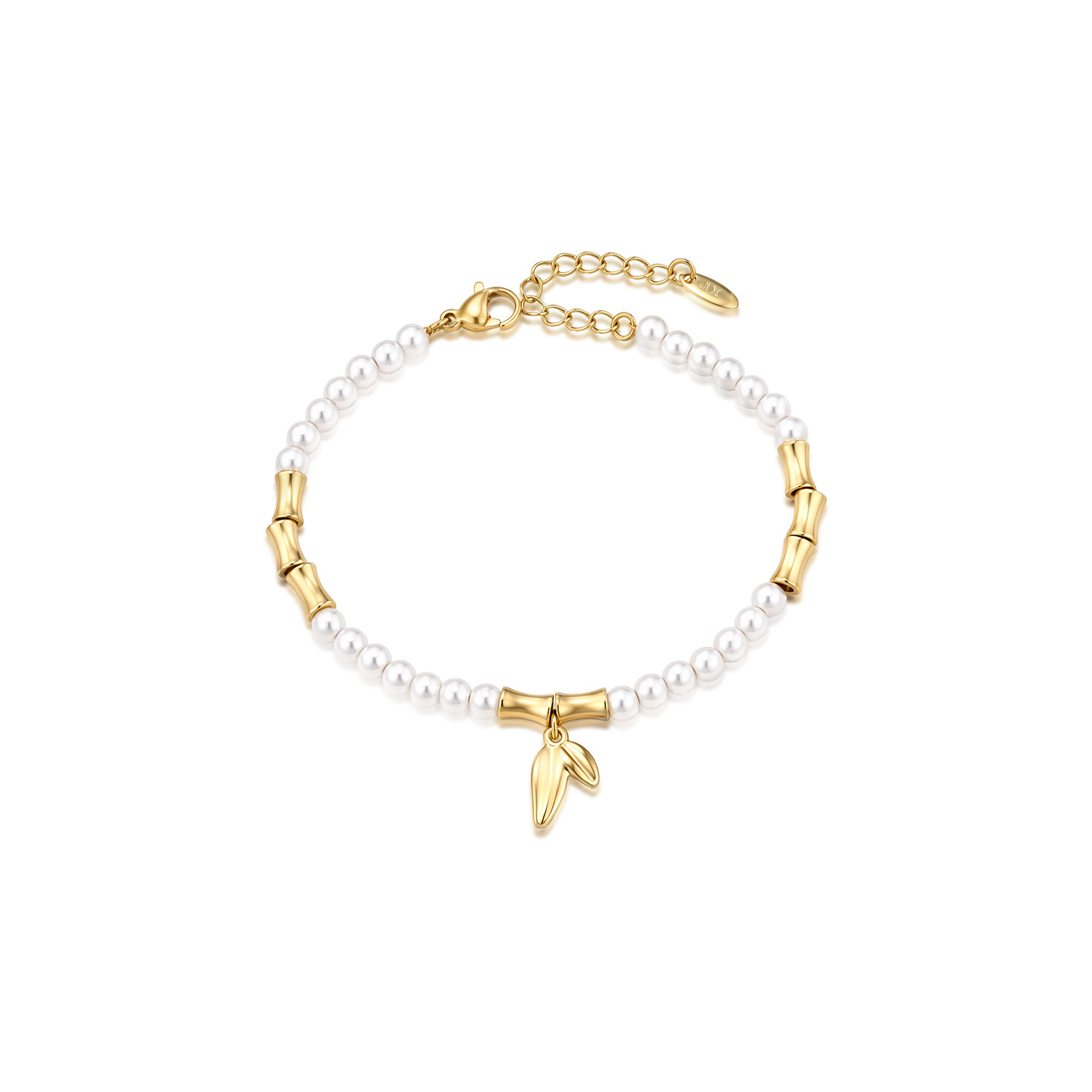 Xuping simple estilo japonés y coreano imitación de pulseras de perlas aleación de cobre de oro nuevo estilo chino joyería de bambú al por mayor