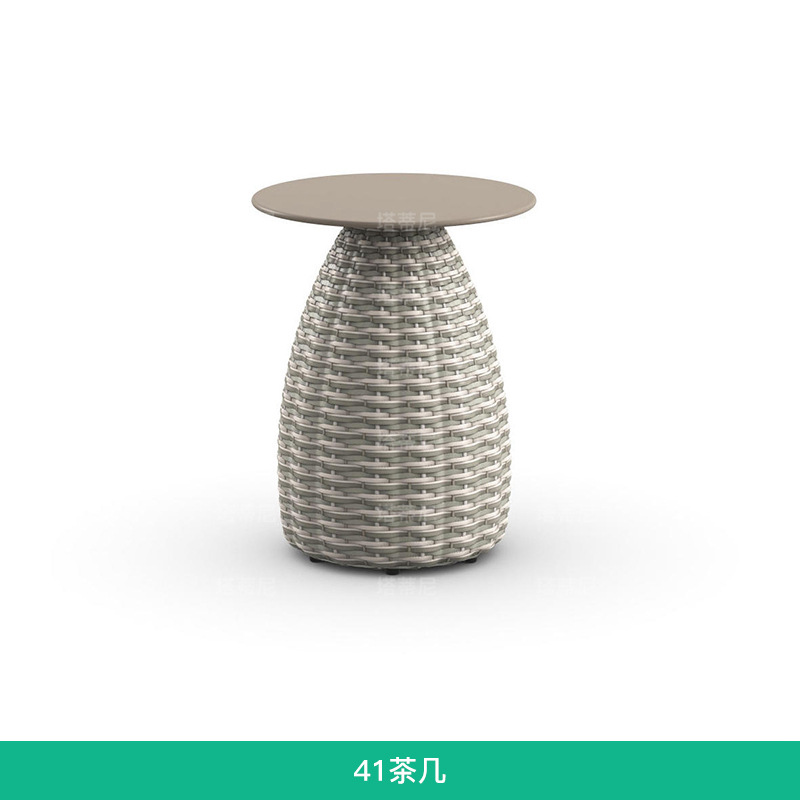 Mesa de centro para exteriores, mesa auxiliar redonda de pizarra para balcón o patio, mesa esquinera de madera maciza, muebles para alojamiento