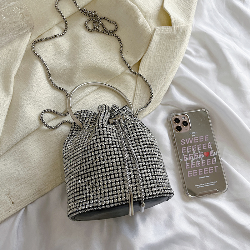 Rhinestone bucket bag voor dames, modieuze handtas en schoudertas_voghion.com