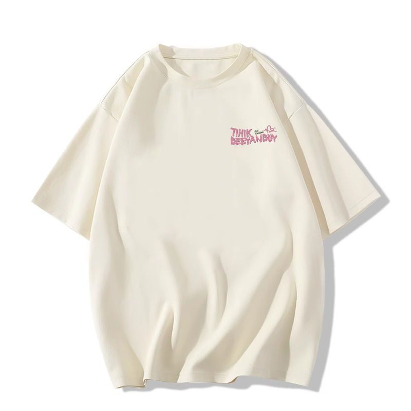 100% 純綿夏丸襟半袖tシャツ女子シンプル学院の怠惰な風が柔らかい隠れ肉が痩せている上着|undefined