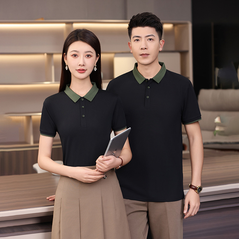 F43 Arctic Color Collar Overalls Advertising Shirt Print logo Short Sleeve T-Shirt Polo T-Shirt diy Wholesale