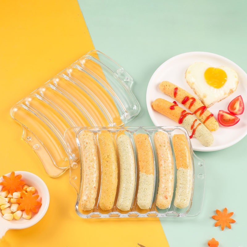 Baby Sausage Mold Glass Baby Food Supplement Baking Tool Can Be Steamed to Make Homemade Sausage Ham Steamed Cake Sausage