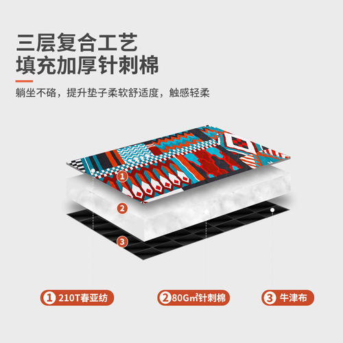 Portable camping moisture-proof mat, outdoor waterproof picnic mat, ultrasonic picnic mat, thickened and machine washable