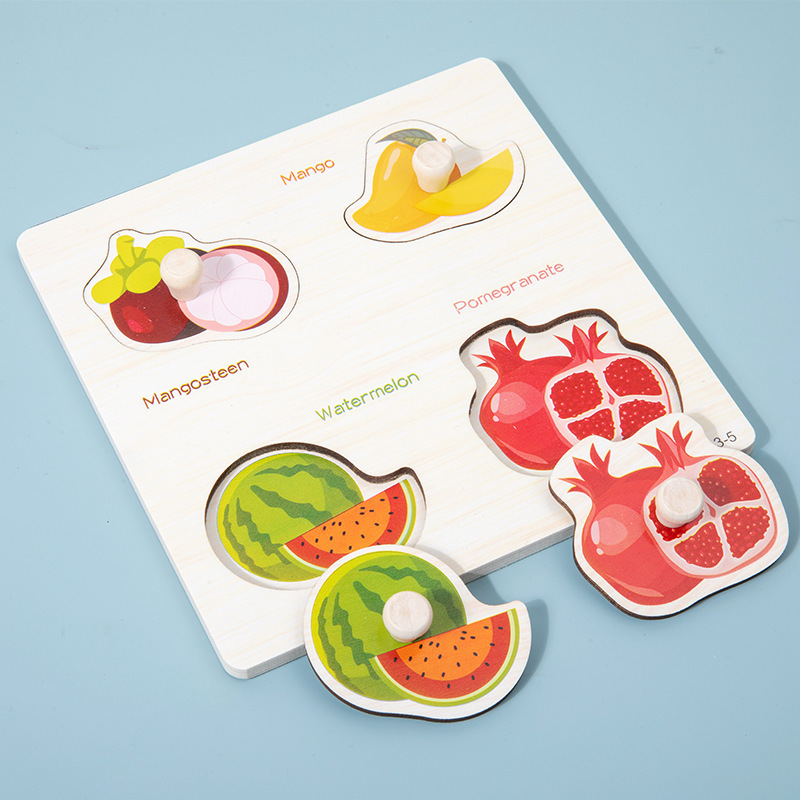 Bebé rompecabezas juego panel Montessori educación temprana mano tablero rompecabezas animal tráfico construcción bloques Niño 1-2 años viejo juguete