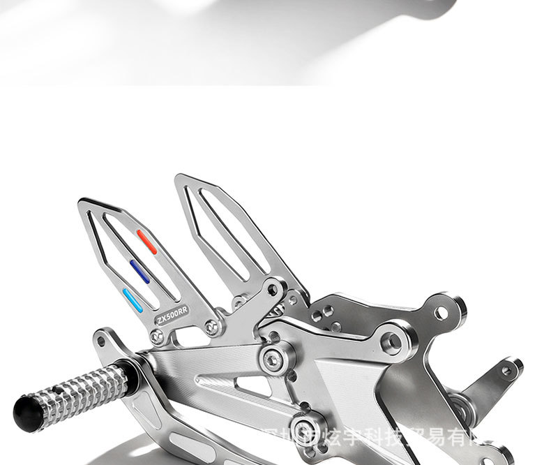 Suitable for Zhang Xue 500Rr Motorcycle Modification Parts, Multi-Hole Adjustable Aluminum Alloy Footrests for Zhang Xue 500Rr, Elevated Footrests
