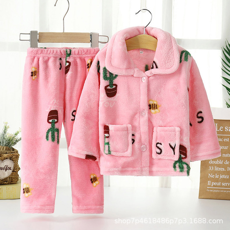 Autumn and winter children's warm flanne...