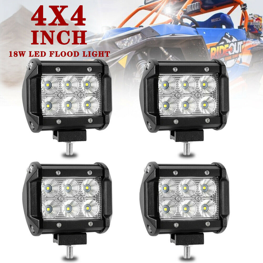3 ojos 18W lámpara LED lámpara de tira de automóvil vehículo todoterreno faro de 4 pulgadas mantenimiento auxiliar luz blanca image 1
