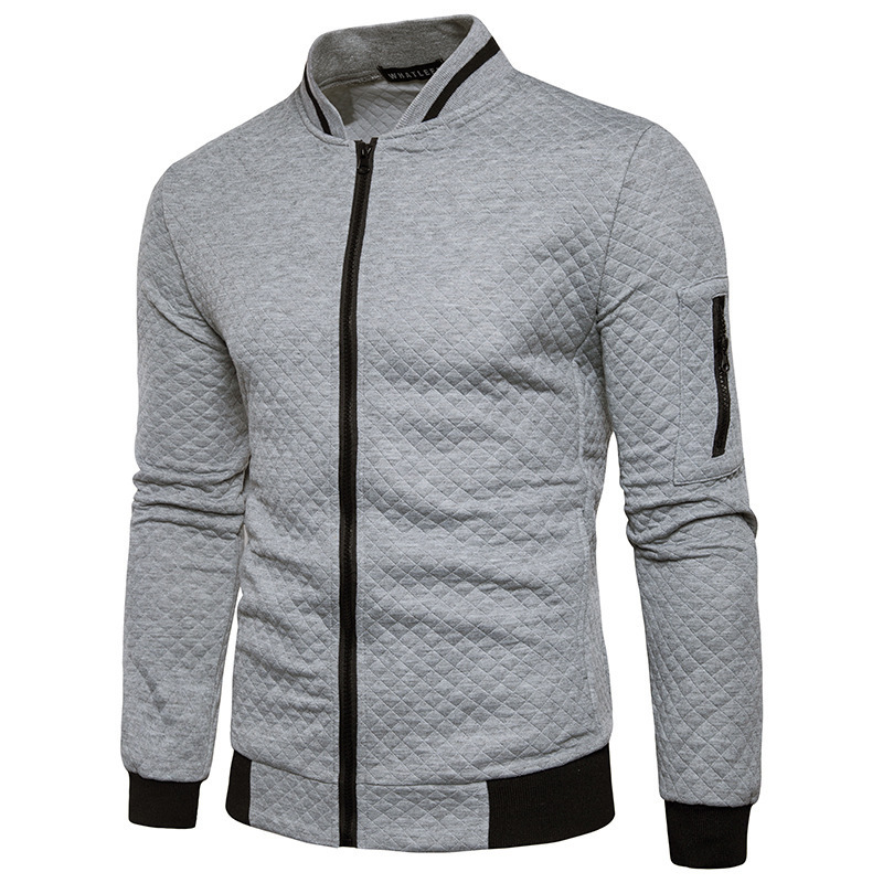 Men's Simple Style Solid Color Zipper Fleece Jacket display picture 6