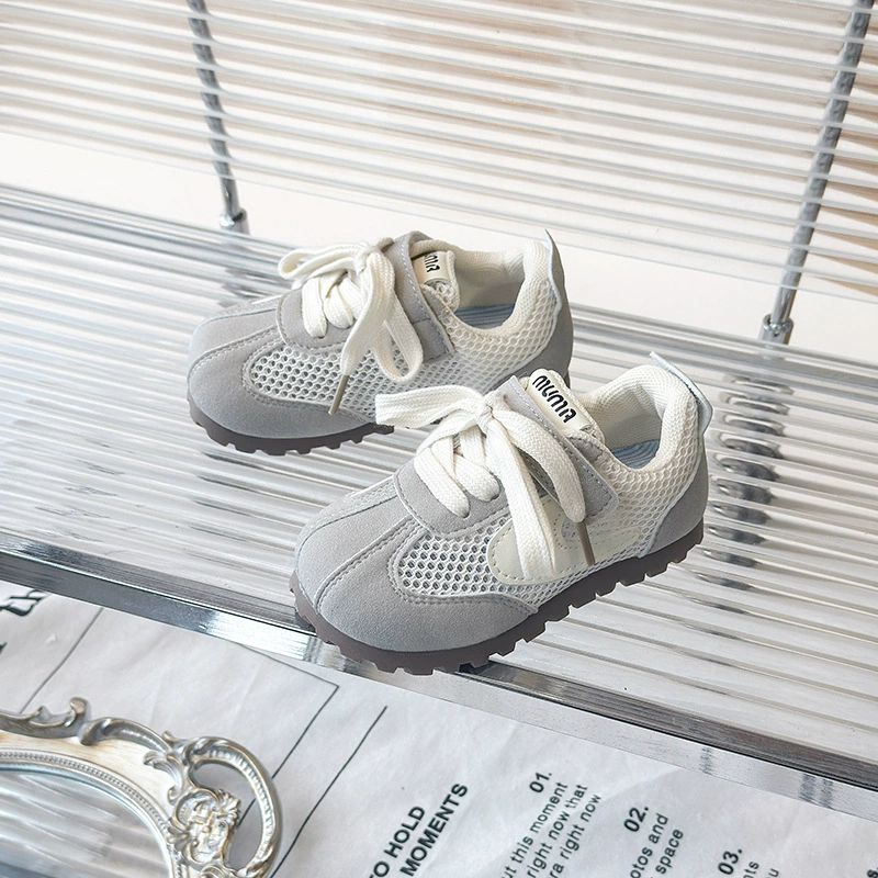 Детские кроссовки для девочек 0-5 лет, летняя новинка 2025 года, корейский стиль, дышащая сетка, повседневные кроссовки для мальчиков, детские туфли в стиле Форреста Гампа