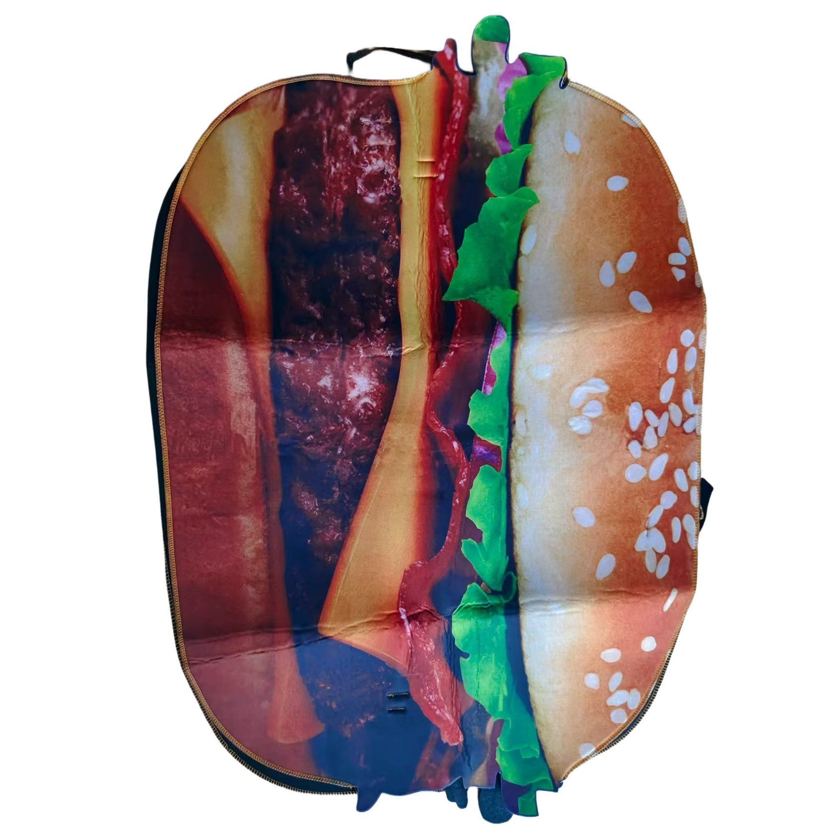 Хэллоуин взрослые мужчины и женщины обманывать гамбургеры веселая еда карнавал вечеринка композитный губка косплей костюмы