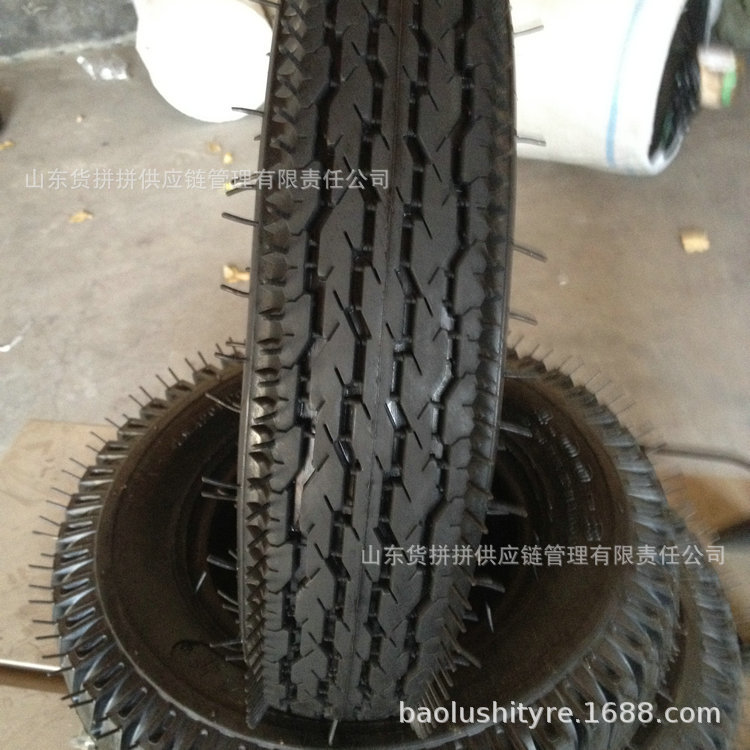 4.00-8 平板车 小型农用车轮胎 水曲花纹