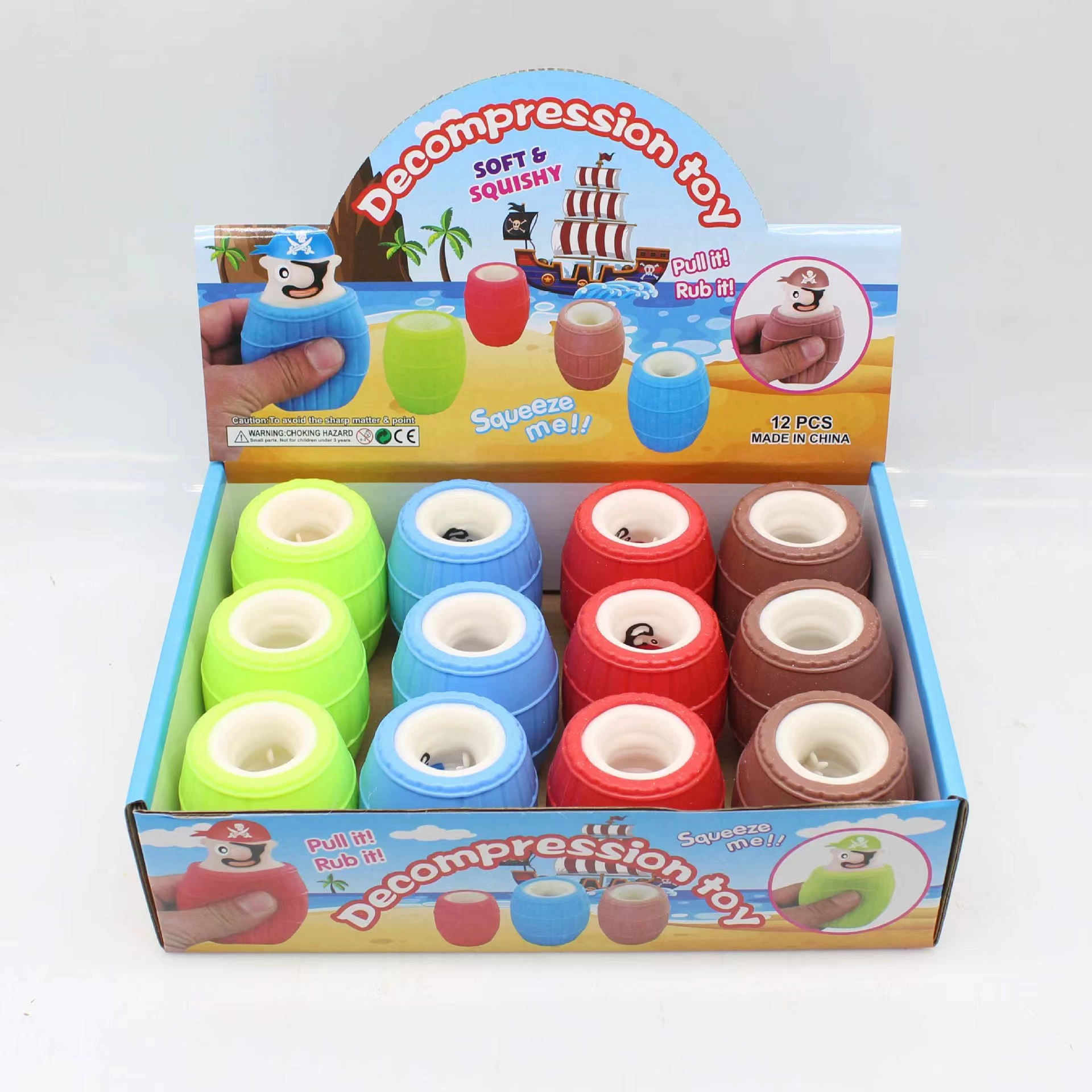 Творческая новая пиратская декомпрессионная чашка щепотка музыка декомпрессионная вентиляционная стойло Горячая пародия головоломка Чистая красная