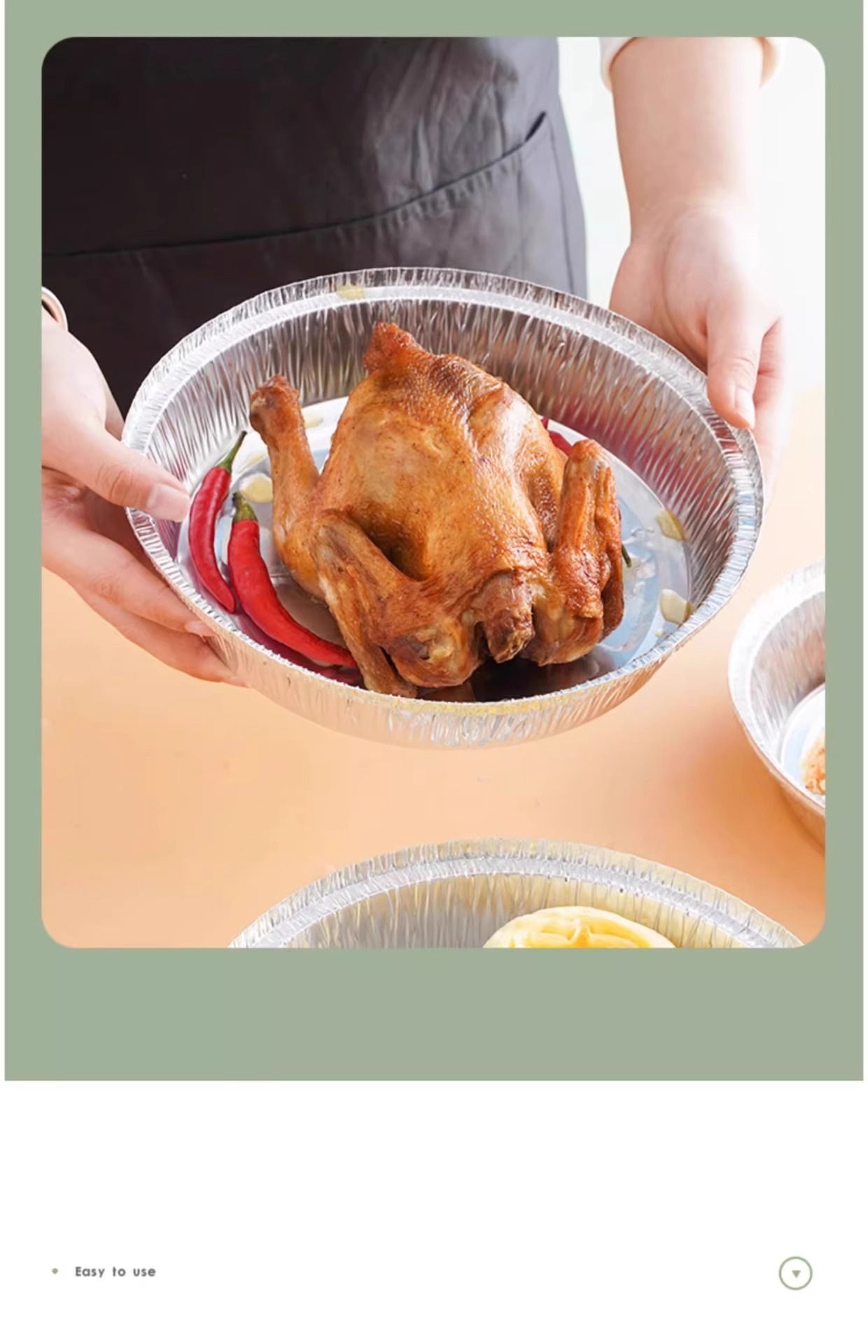 9 Inch Round Aluminum Foil Pans Deepened Thickened Disposable Baking Trays 100 Pack for Air Fryer Grill Oven specifications