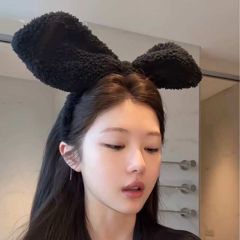 Fan Bingbing Style Big Rabbit Ear Headband Korean Girl Sweet Three-Dimensional Plush Hairpin Internet Celebrity Face Washing Headband