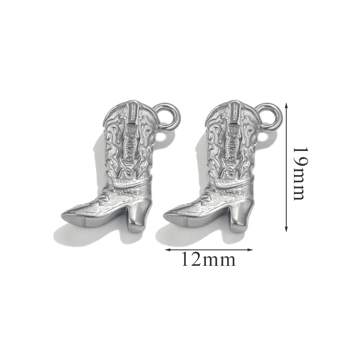 Botas de acero inoxidable colgantes de zapatos colgantes de oro 18K DIY pulsera collar bolsos colgantes al por mayor