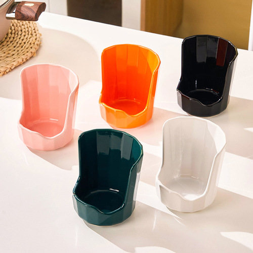 Ceramic pot lid rack kitchen counter multi-functional shelf spoon holder cutting board holder storage rack chopstick pot lid stand