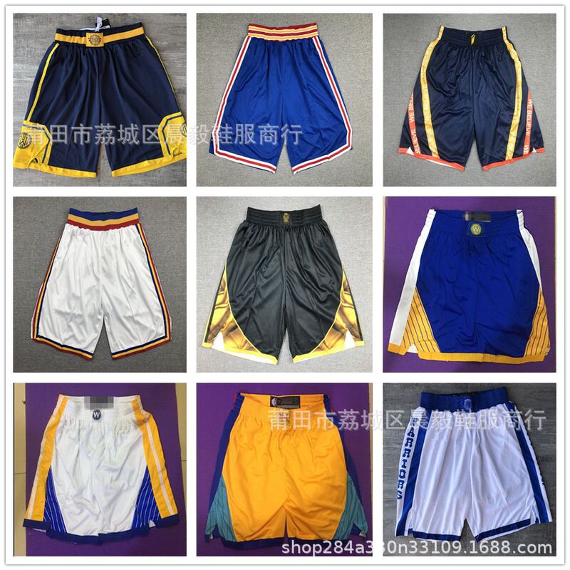 Cross-Border Jersey Warriors 30# Curiple Thompson City Edition Embroidered Shorts Training Sports Basketball Pants Cross-Border Jersey Warriors 30# Curiple Thompson City Edition Embroidered Shorts Training Sports Basketball Pants